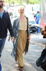 ELLE FANNING on the Set of a Woody Allen Movie in New York 09/11/2017