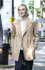 ELLE FANNING on the Set of a Woody Allen Movie in New York 09/11/2017