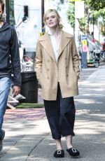 ELLE FANNING on the Set of a Woody Allen Movie in New York 09/11/2017