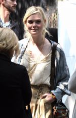 ELLE FANNING on the Set of a Woody Allen Movie in New York 09/11/2017