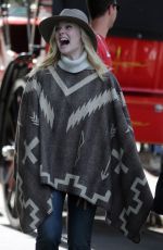 ELLE FANNING on the Set of Untitled Woody Allen Project 09/27/2017