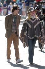 ELLE FANNING on the Set of Untitled Woody Allen Project 09/27/2017