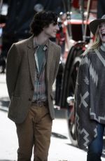 ELLE FANNING on the Set of Untitled Woody Allen Project 09/27/2017