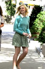 ELLE FANNING on the Set of Untitled Woody Allen Project 09/27/2017