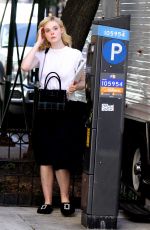 ELLE FANNING on The Set of Untitled Woody Allen Project in New York 09/29/2017