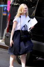ELLE FANNING on The Set of Untitled Woody Allen Project in New York 09/29/2017