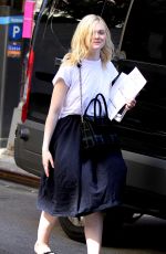 ELLE FANNING on The Set of Untitled Woody Allen Project in New York 09/29/2017