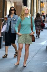 ELLE FANNING on the Set of Woody Allen Movie in New York 09/15/2017