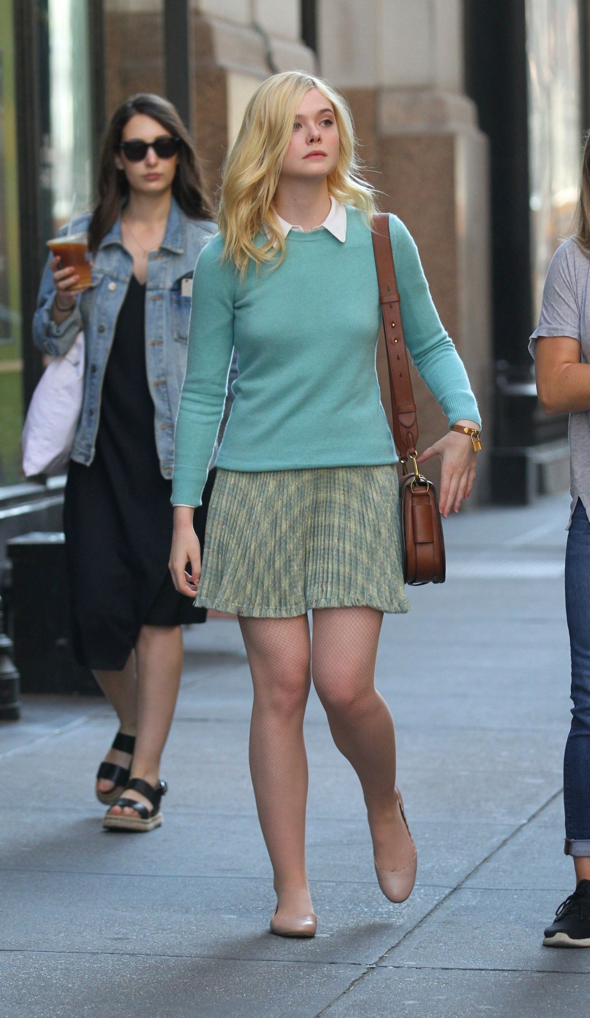 ELLE FANNING on the Set of Woody Allen Movie in New York 09/15/2017 ...