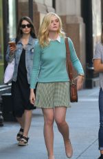 ELLE FANNING on the Set of Woody Allen Movie in New York 09/15/2017