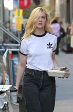 ELLE FANNING on the Set of Woody Allen Movie in New York 09/15/2017