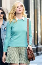 ELLE FANNING on the Set of Woody Allen Movie in New York 09/15/2017