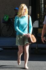 ELLE FANNING on the Set of Woody Allen Movie in New York 09/15/2017