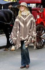 ELLE FANNING on the Set of Woody Allen Movie in New York 09/26/2017