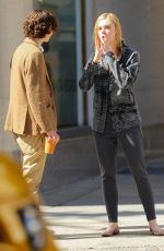 ELLE FANNING on the Set of Woody Allen Project in New York 09/25/2017