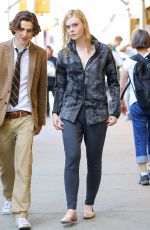 ELLE FANNING on the Set of Woody Allen Project in New York 09/25/2017