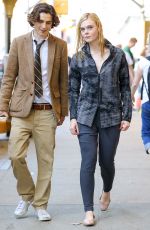 ELLE FANNING on the Set of Woody Allen Project in New York 09/25/2017