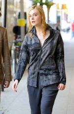 ELLE FANNING on the Set of Woody Allen Project in New York 09/25/2017