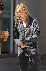 ELLE FANNING on the Set of Woody Allen Project in New York 09/25/2017