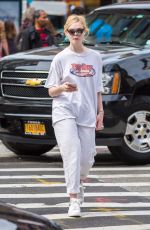 ELLE FANNING Out and About in New York 09/12/2017