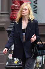 ELLE FANNING Out and About in New York 09/18/2017