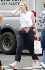 ELLE FANNING Out and About in New York 09/21/2017