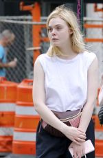 ELLE FANNING Out and About in New York 09/21/2017