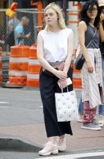 ELLE FANNING Out and About in New York 09/21/2017