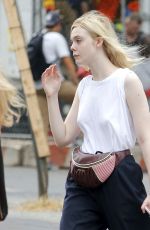 ELLE FANNING Out and About in New York 09/21/2017