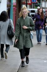 ELLE FANNING Out for Lunch in New York 09/03/2017