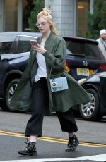 ELLE FANNING Out for Lunch in New York 09/03/2017
