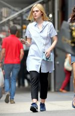 ELLE FANNING Out Shopping in New York 08/31/2017