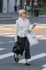 ELLE FANNING Out Shopping in New York 09/11/2017