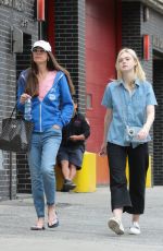 ELLE FANNING with Her Mother Out in New York 09/02/2017