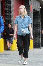ELLE FANNING with Her Mother Out in New York 09/02/2017