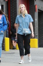 ELLE FANNING with Her Mother Out in New York 09/02/2017