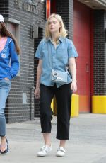 ELLE FANNING with Her Mother Out in New York 09/02/2017