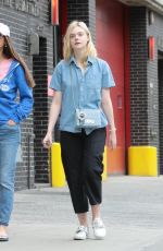 ELLE FANNING with Her Mother Out in New York 09/02/2017