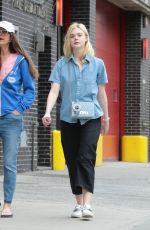 ELLE FANNING with Her Mother Out in New York 09/02/2017