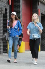 ELLE FANNING with Her Mother Out in New York 09/02/2017