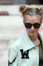 ELSA HOSK and JOSPEHINE SKRIVER Arrives at Balmain Fashion Show in Paris 09/29/2017