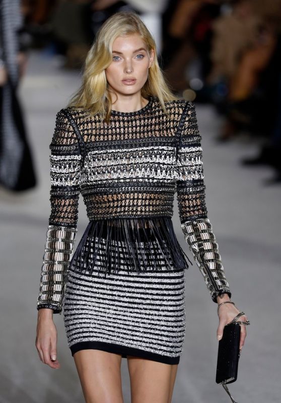 ELSA HOSK at Balmain Fashion Show in Paris 09/28/2017