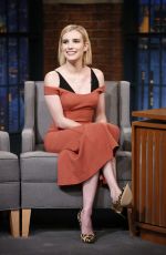 EMMA ROBERTS on Late Night with Seth Meyers in New York 09/12/2017