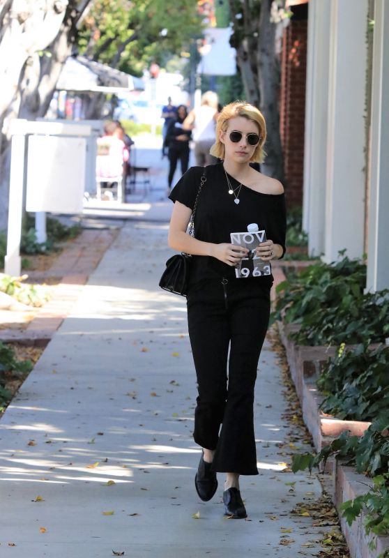 EMMA ROBERTS Out in Los Angeles 09/22/2017