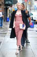 EMMA STONE Arrives at Late Show with Stephen Colbert in New York 09/19/2017