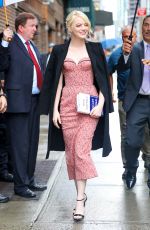 EMMA STONE Arrives at Late Show with Stephen Colbert in New York 09/19/2017