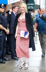 EMMA STONE Arrives at Late Show with Stephen Colbert in New York 09/19/2017