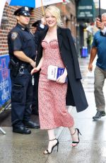 EMMA STONE Arrives at Late Show with Stephen Colbert in New York 09/19/2017