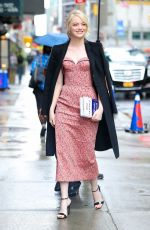 EMMA STONE Arrives at Late Show with Stephen Colbert in New York 09/19/2017