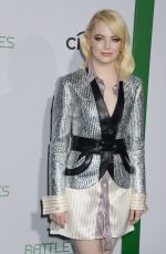 EMMA STONE at Battle of the Sexes Premiere in Los Angeles 09/16/2017